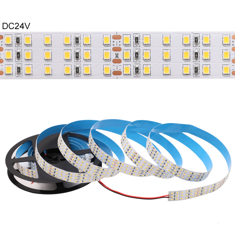 12V 24V 2835 White Three Row LED Strip 360LEDs/m Super Bright LED Tape Light 12V 24V 2835 White Three Row LED Strip 360LEDs/m Super Bright LED Tape Light
